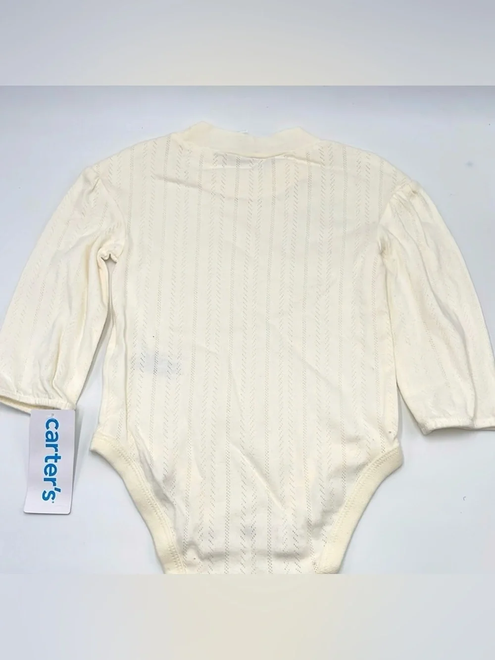 Carter's Cream Knit Long-Sleeve Bodysuit with Red Plaid Bloomers & Red Tights